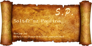 Soltész Paulina névjegykártya